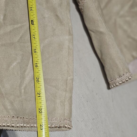 Maggie Sweet Soft Beige Jacket Women's Size Medium Petite Southwestern Cowgirl - Picture 11 of 11